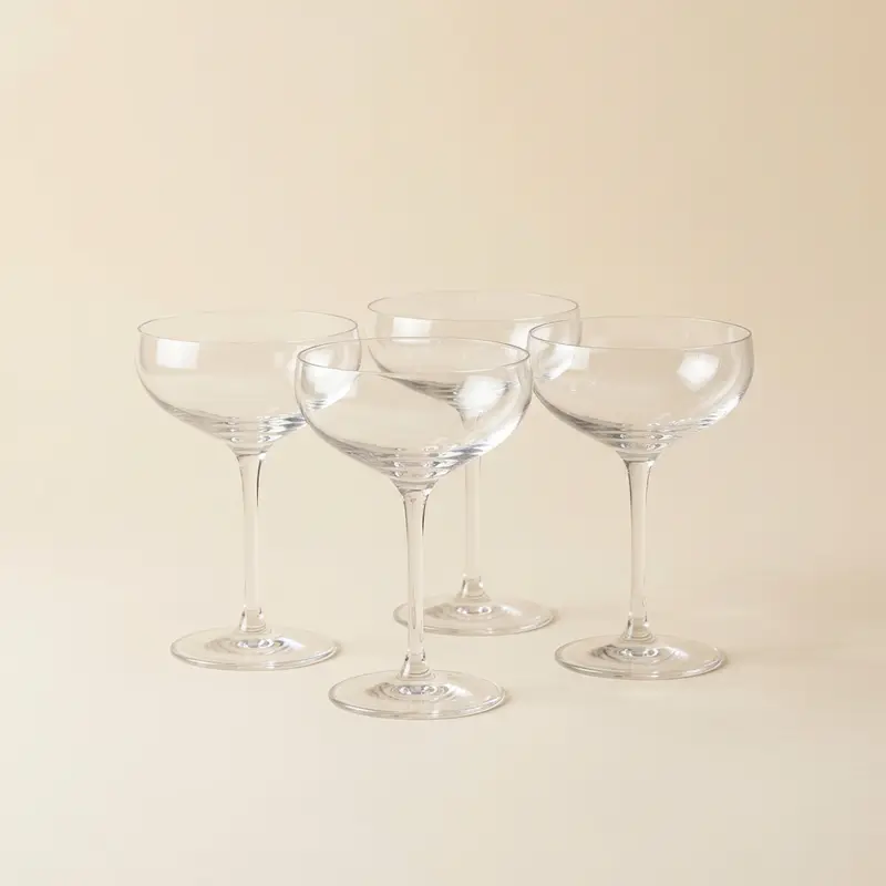 Fenn coupe glasses, set of 4 in Clear