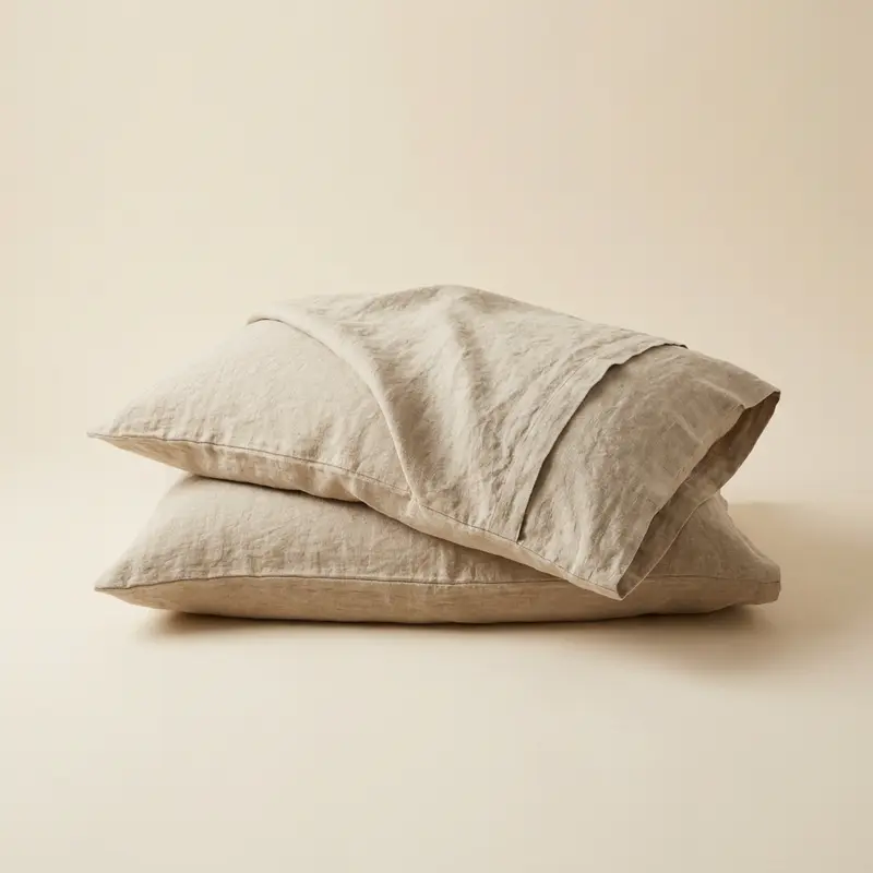Hollis linen pillowcases, pair in Oat